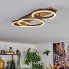 Cascada Deckenleuchte LED Braun, Holzoptik, Schwarz, 1-flammig