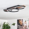 Cascada Deckenleuchte LED Braun, Holzoptik, Schwarz, 1-flammig