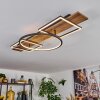 Pompu Deckenleuchte LED Braun, Holzoptik, Schwarz, 1-flammig