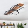 Pompu Deckenleuchte LED Braun, Holzoptik, Schwarz, 1-flammig