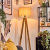 Soungou Stehleuchte 38 cm Naturfarben, Schwarz, 1-flammig
