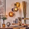 Ripoll Wandleuchte Glas 15 cm Gold, Schwarz, 3-flammig