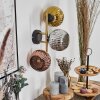 Ripoll Wandleuchte Glas 15 cm Gold, Schwarz, 3-flammig