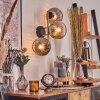 Ripoll Wandleuchte Glas 15 cm Gold, Schwarz, 3-flammig