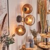 Ripoll Wandleuchte Glas 15 cm Gold, Schwarz, 3-flammig