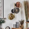Ripoll Wandleuchte Glas 15 cm Gold, Schwarz, 3-flammig