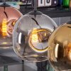 Ripoll Hängeleuchte Glas 20 cm Gold, Klar, Kupferfarben, Rauchfarben, 4-flammig