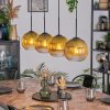 Koyoto Hängeleuchte Glas 20 cm Gold, Klar, 4-flammig