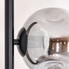 Ripoll Stehleuchte Glas 15 cm Klar, Rauchfarben, 5-flammig