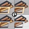 Ellekilde Deckenleuchte LED Braun, Holzoptik, Schwarz, 1-flammig