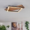 Ellekilde Deckenleuchte LED Braun, Holzoptik, Schwarz, 1-flammig