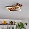 Ellekilde Deckenleuchte LED Braun, Holzoptik, Schwarz, 1-flammig