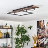 Pompu Deckenleuchte LED Braun, Holzoptik, Schwarz, 1-flammig