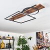 Pompu Deckenleuchte LED Braun, Holzoptik, Schwarz, 1-flammig