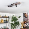 Cascada Deckenleuchte LED Braun, Holzoptik, Schwarz, 1-flammig