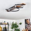 Cascada Deckenleuchte LED Braun, Holzoptik, Schwarz, 1-flammig