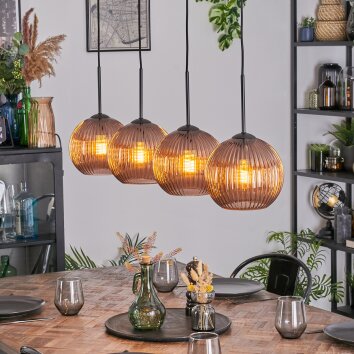 Koyoto Hängeleuchte Glas 20 cm Kupferfarben, 4-flammig