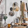 Ripoll Wandleuchte Glas 15 cm Gold, Schwarz, 3-flammig