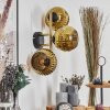 Ripoll Wandleuchte Glas 15 cm Gold, Schwarz, 3-flammig