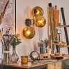 Ripoll Wandleuchte Glas 15 cm Gold, Schwarz, 3-flammig