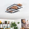 Narangera Deckenleuchte LED Braun, Holzoptik, Schwarz, 1-flammig