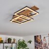 Narangera Deckenleuchte LED Braun, Holzoptik, Schwarz, 1-flammig