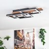 Narangera Deckenleuchte LED Braun, Holzoptik, Schwarz, 1-flammig