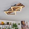 Ellekilde Deckenleuchte LED Braun, Holzoptik, Schwarz, 2-flammig