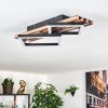 Ellekilde Deckenleuchte LED Braun, Holzoptik, Schwarz, 2-flammig
