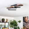 Ellekilde Deckenleuchte LED Braun, Holzoptik, Schwarz, 1-flammig