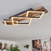 Ellekilde Deckenleuchte LED Braun, Holzoptik, Schwarz, 2-flammig