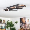 Ellekilde Deckenleuchte LED Braun, Holzoptik, Schwarz, 2-flammig