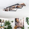 Ellekilde Deckenleuchte LED Braun, Holzoptik, Schwarz, 2-flammig