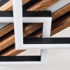 Ellekilde Deckenleuchte LED Braun, Holzoptik, Schwarz, 2-flammig