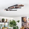 Ellekilde Deckenleuchte LED Braun, Holzoptik, Schwarz, 1-flammig