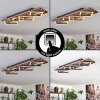 Ellekilde Deckenleuchte LED Braun, Holzoptik, Schwarz, 2-flammig