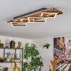 Ellekilde Deckenleuchte LED Braun, Holzoptik, Schwarz, 2-flammig