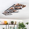 Ellekilde Deckenleuchte LED Braun, Holzoptik, Schwarz, 2-flammig