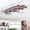 Ellekilde Deckenleuchte LED Braun, Holzoptik, Schwarz, 2-flammig