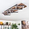 Ellekilde Deckenleuchte LED Braun, Holzoptik, Schwarz, 2-flammig