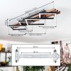Ellekilde Deckenleuchte LED Braun, Holzoptik, Schwarz, 1-flammig