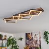 Ellekilde Deckenleuchte LED Braun, Holzoptik, Schwarz, 1-flammig