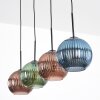Koyoto Hängeleuchte Glas 20 cm Blau, Grün, Kupferfarben, 4-flammig