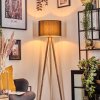 Soungou Stehleuchte 38 cm Holz hell, Weiß, 1-flammig