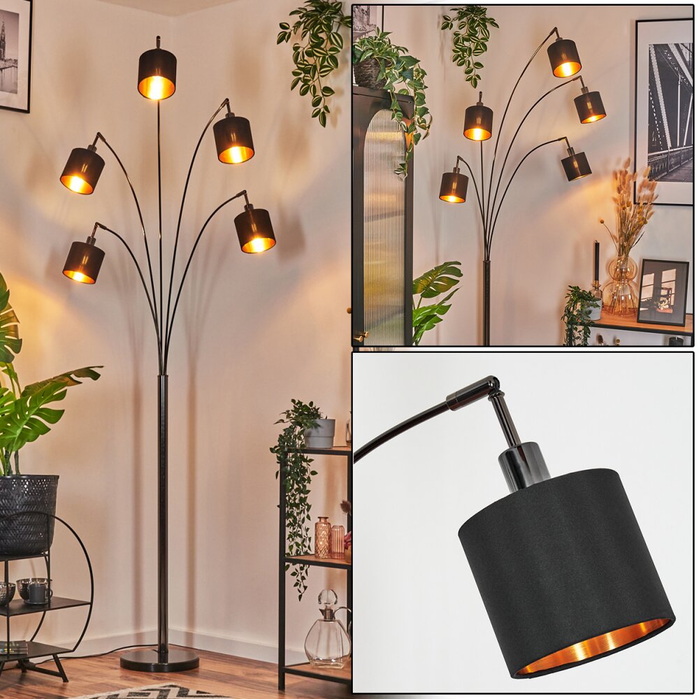 Alsen Stehleuchte Chrom, Schwarz, 5-flammig main product photo