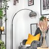 Koyoto Bogenstehlampe Glas 25 cm Schwarz, 1-flammig