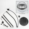 Koyoto Bogenstehlampe Glas 25 cm Schwarz, 1-flammig