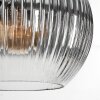 Koyoto Bogenstehlampe Glas 25 cm Schwarz, 1-flammig