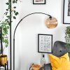 Koyoto Stehleuchte Glas 25 cm Schwarz, 1-flammig