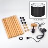 Soungou Stehleuchte 38 cm Naturfarben, Schwarz, 1-flammig